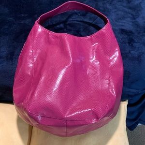 Mercatto Rose/Pink Colored Soft Vinyl Wet Look Satchel